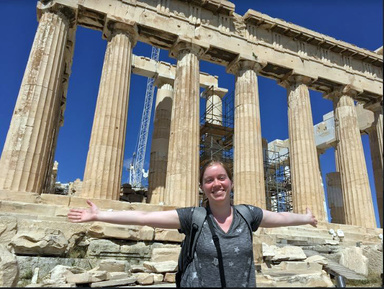 The Carin M.C. Green Scholarship winner studying abroad in Athens, Greece.