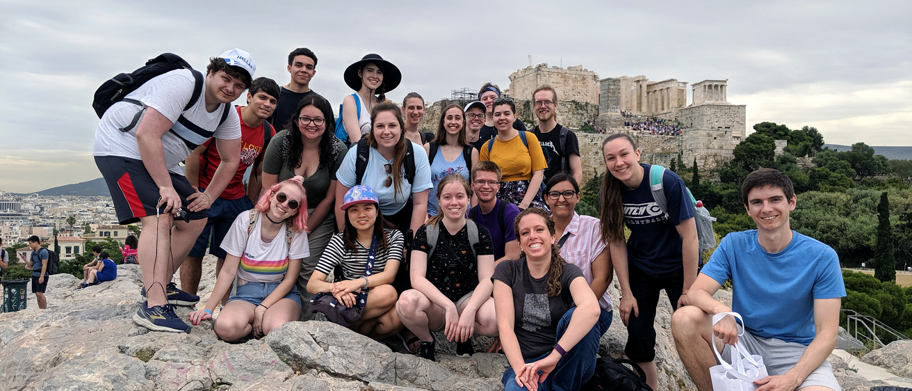 UI students exploring historical sites from Ancient Greece.